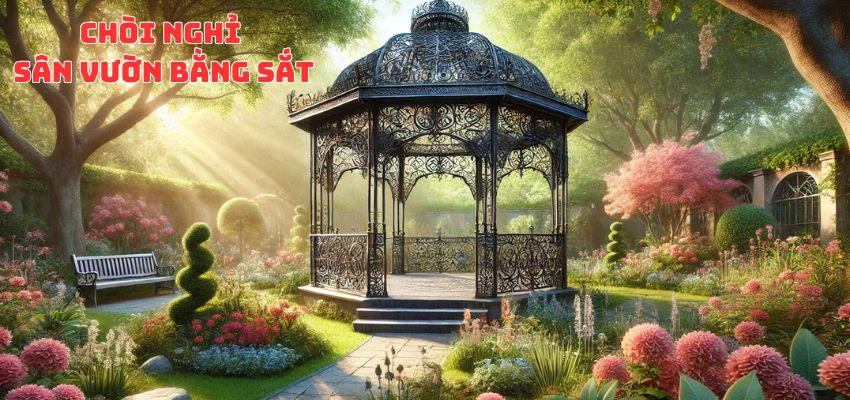 Chòi Nghỉ Sân Vườn Bằng Sắt